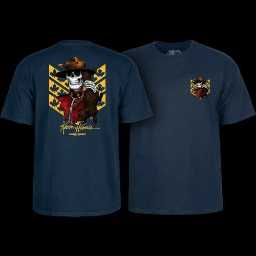 POWELL-PERALTA T-SHIRT KEVIN HARRIS MOUNTIE NAVY