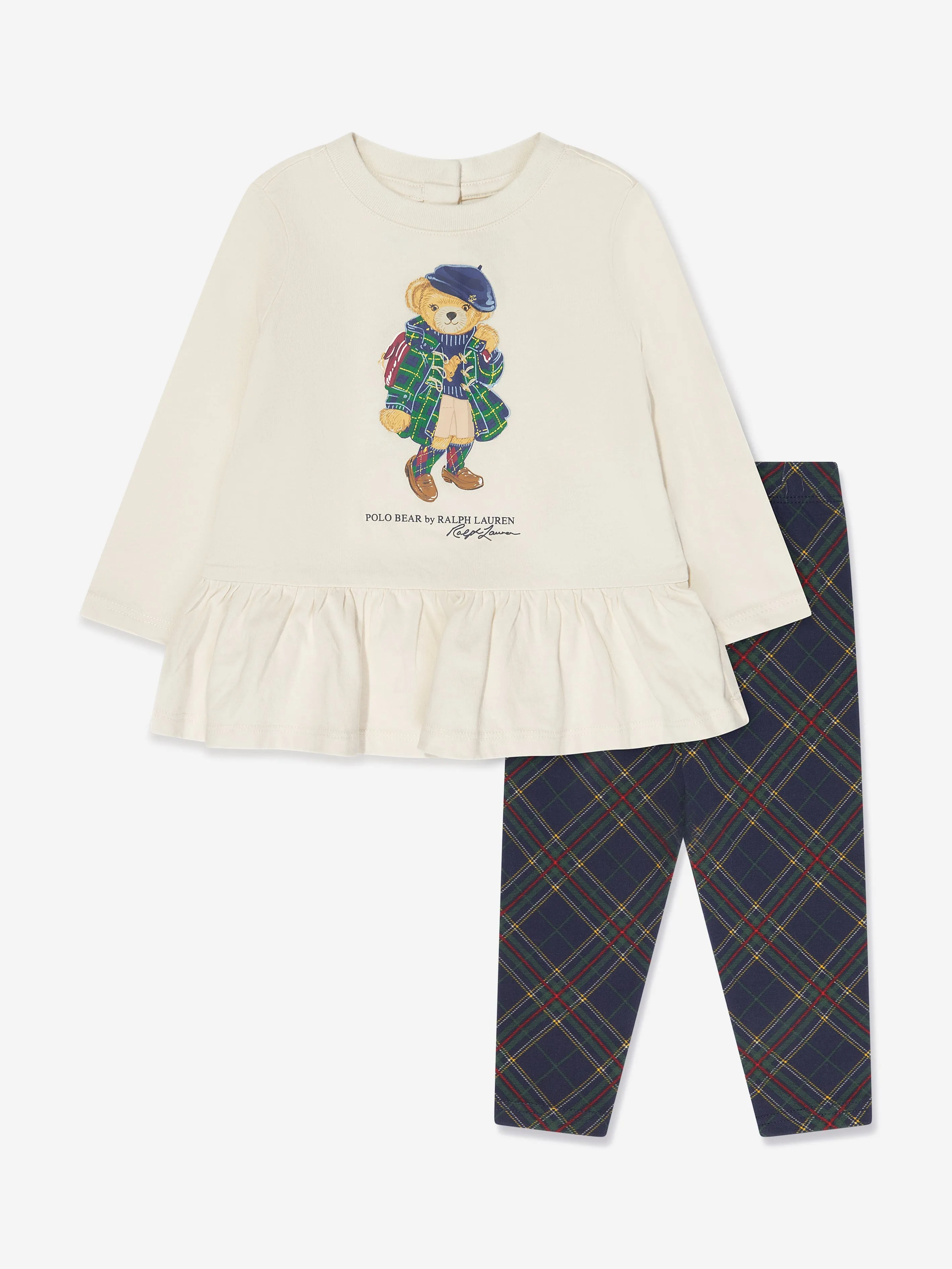 Ralph Lauren Baby Girls Leggings Set in Navy