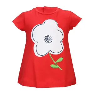 RED SHORT SLEEVE BABY GIRLS T-SHIRT