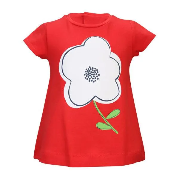 RED SHORT SLEEVE BABY GIRLS T-SHIRT