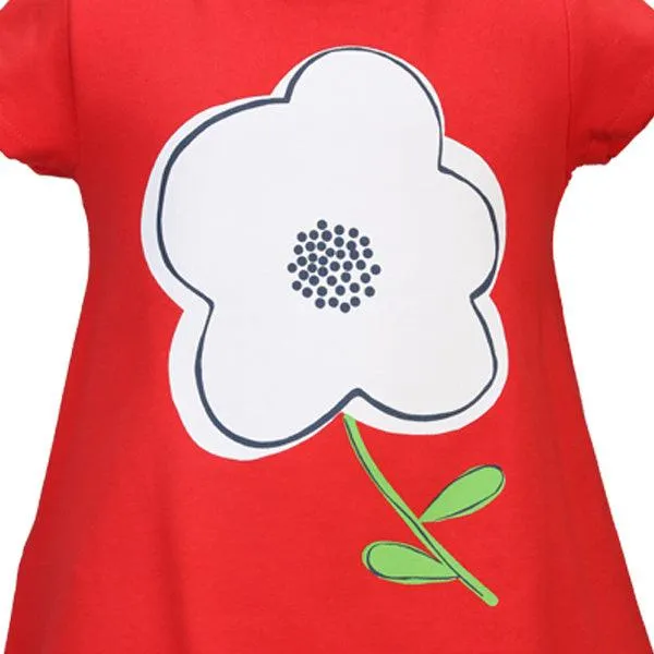 RED SHORT SLEEVE BABY GIRLS T-SHIRT