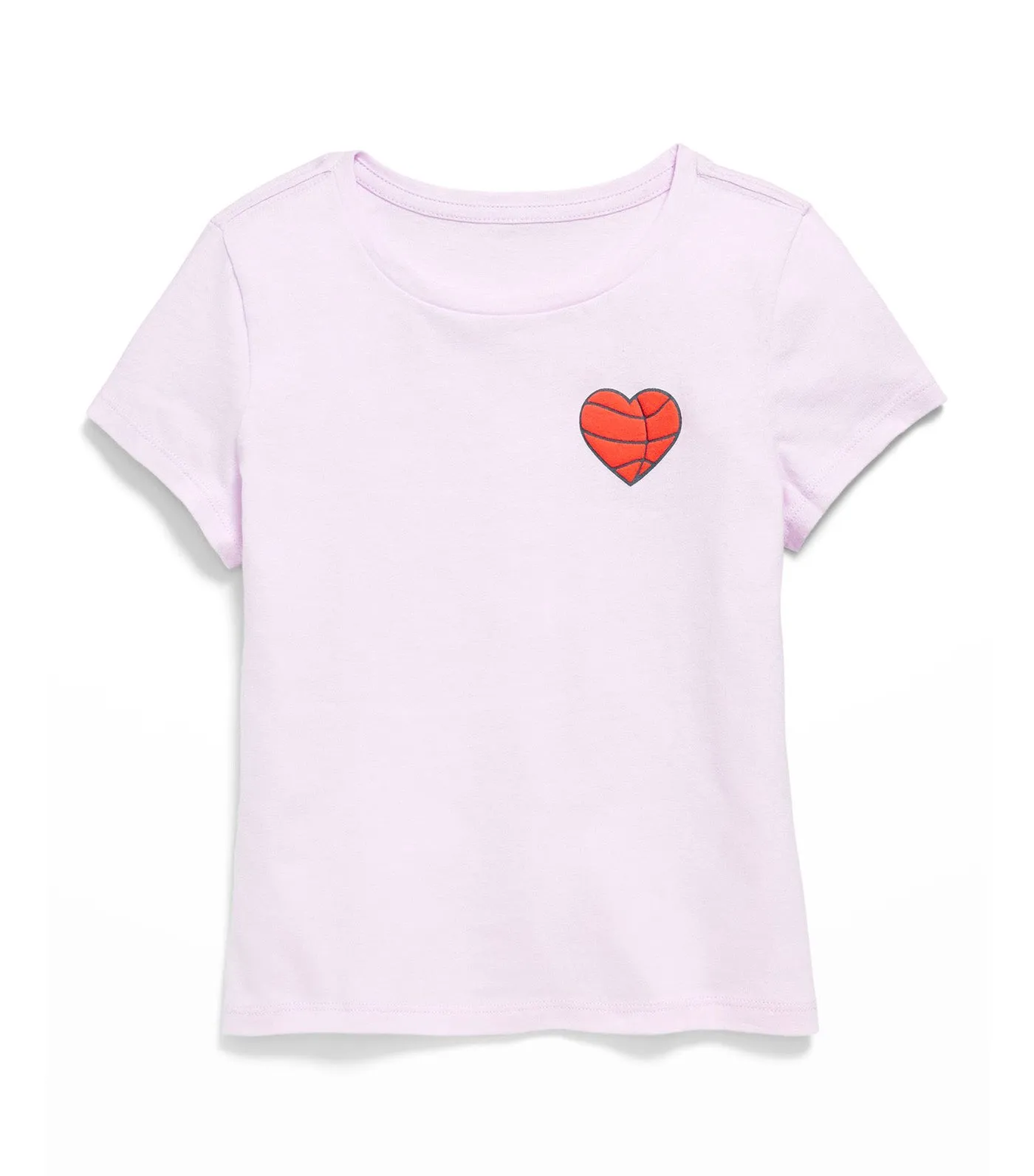 Short-Sleeve Graphic T-Shirt for Girls Lilac Ice