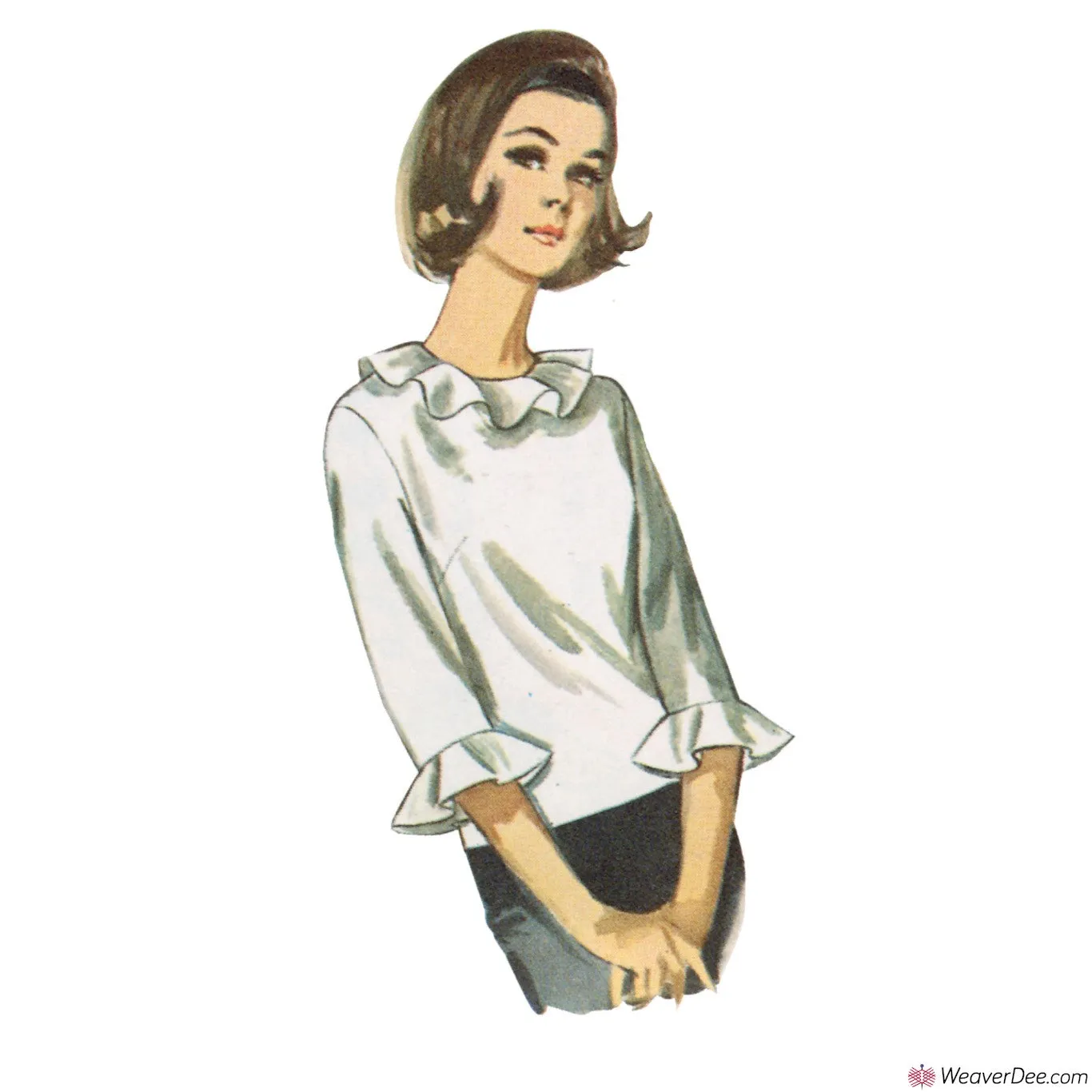 Simplicity Pattern S9386 Misses' Blouses - Vintage 1960s