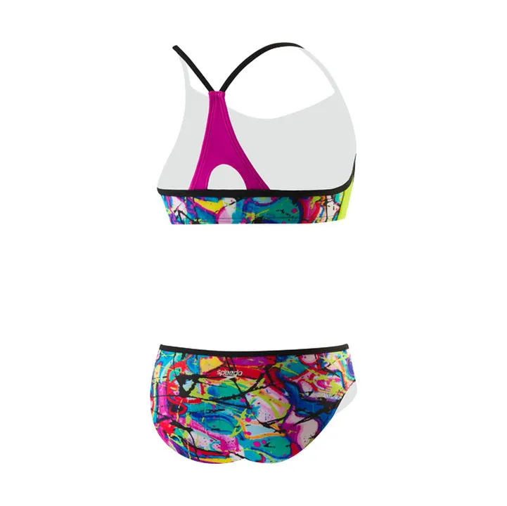 SPEEDO Girls Freestyle Graffiti Camikini 2PC (7-16)