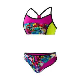 SPEEDO Girls Freestyle Graffiti Camikini 2PC (7-16)