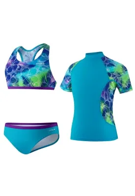 SPEEDO Girls Jungle Rhythm Rashguard 3-PC Set (8 Only)