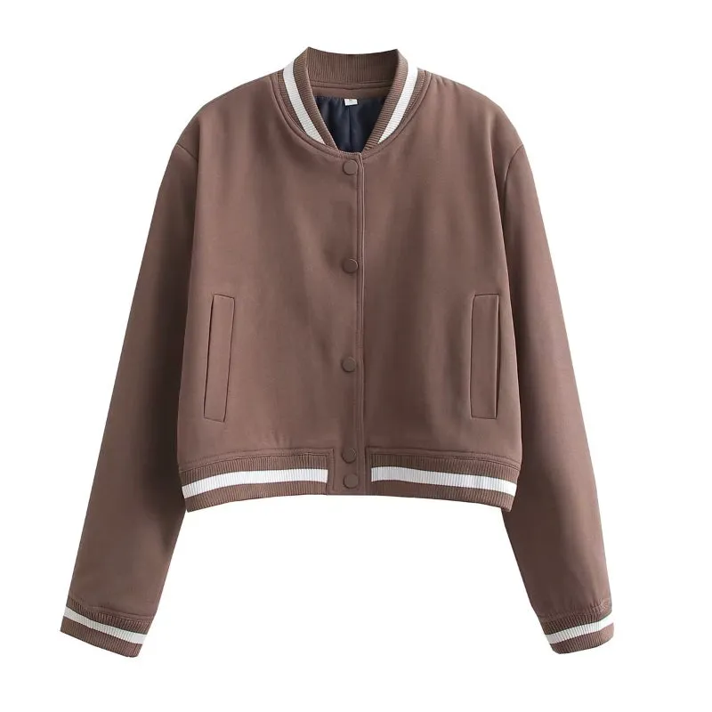 Sporty and Chic Style Retro Bomber Jackets for Women