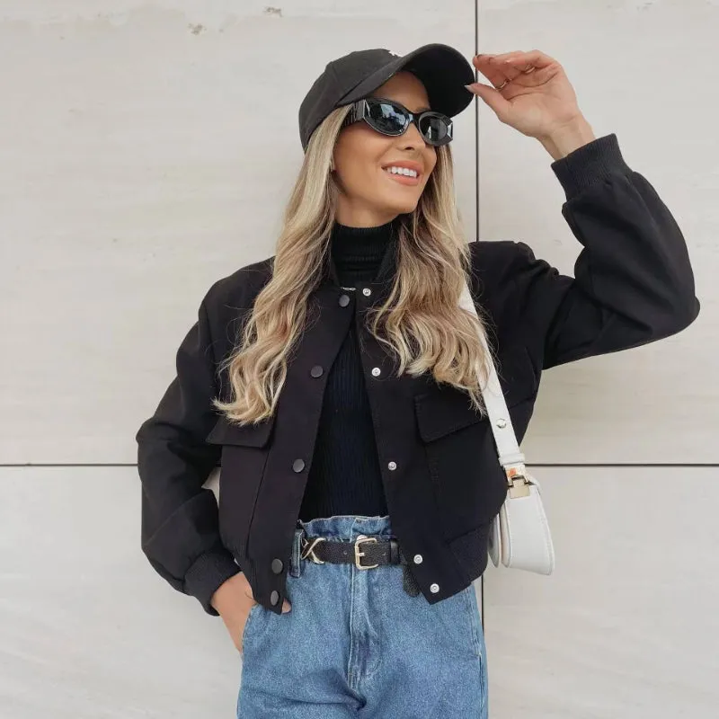 Sporty and Chic Style Retro Bomber Jackets for Women