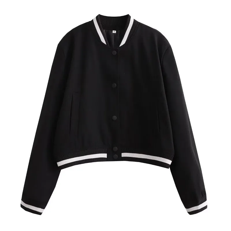 Sporty and Chic Style Retro Bomber Jackets for Women