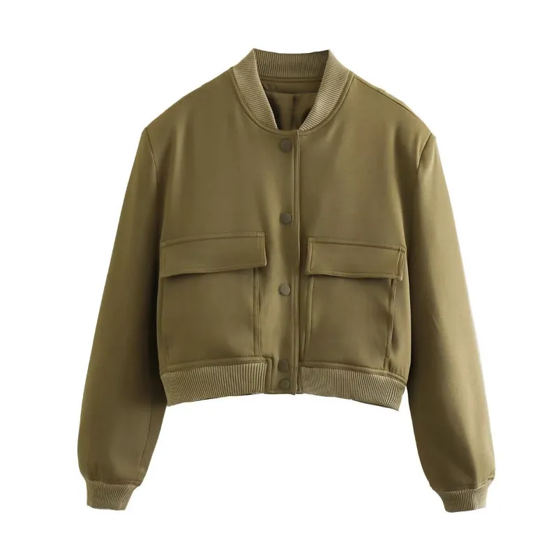 Sporty and Chic Style Retro Bomber Jackets for Women