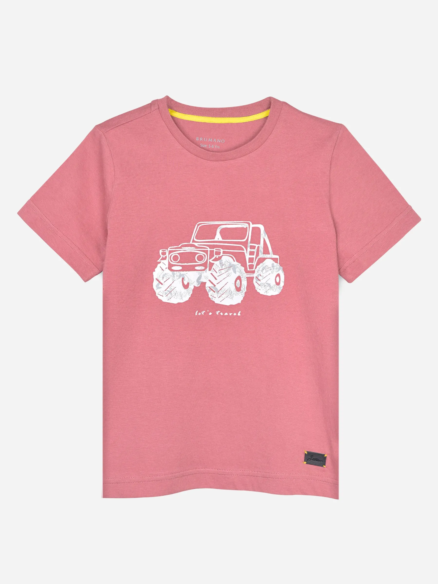 Tea Pink Graphic Printed Casual T-shirt