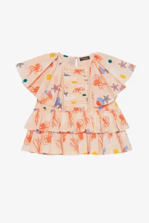 Velveteen Evie Girls Shirt - Sea Creatures