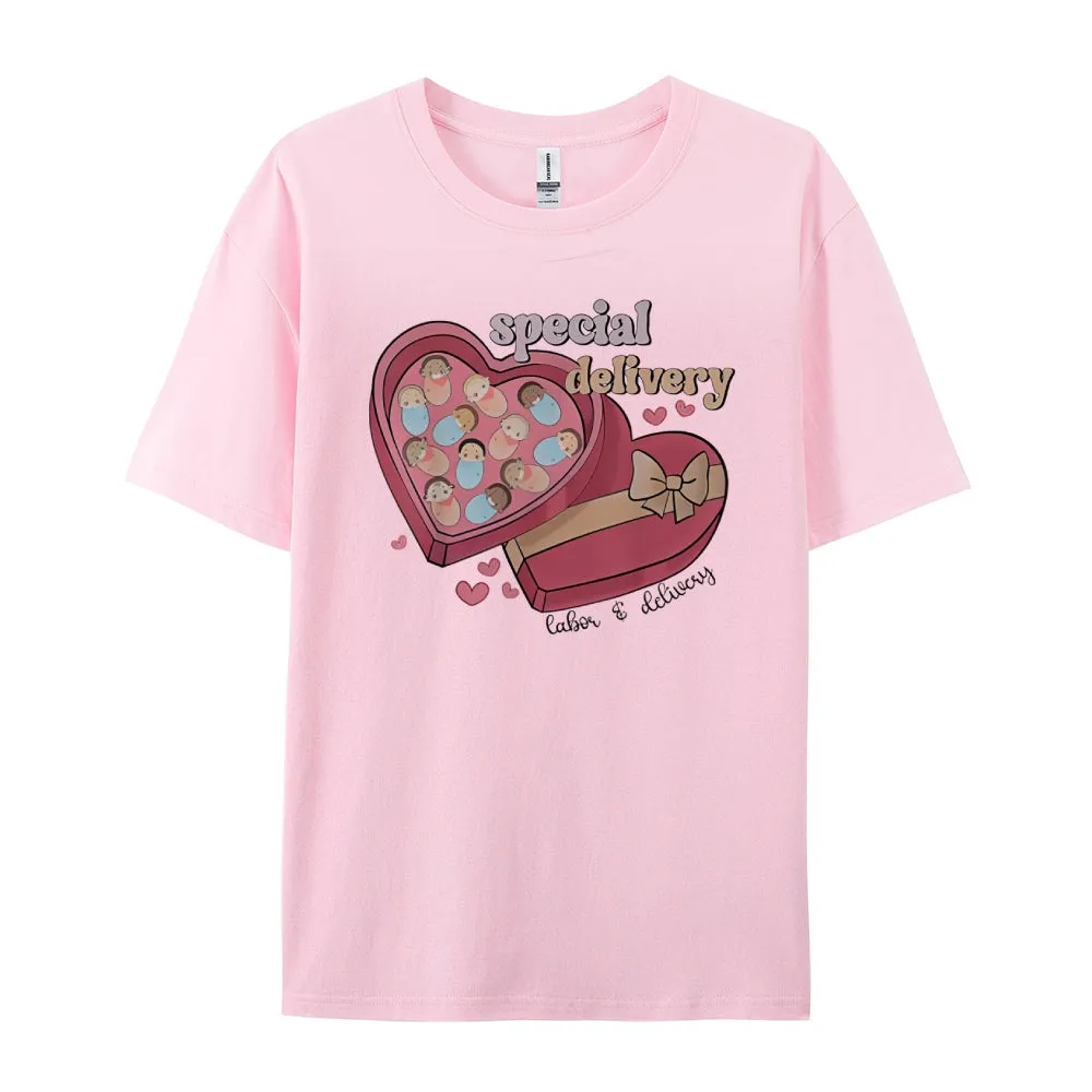 Women Happy Valentine's Day Gift Print Graphic T-shirt