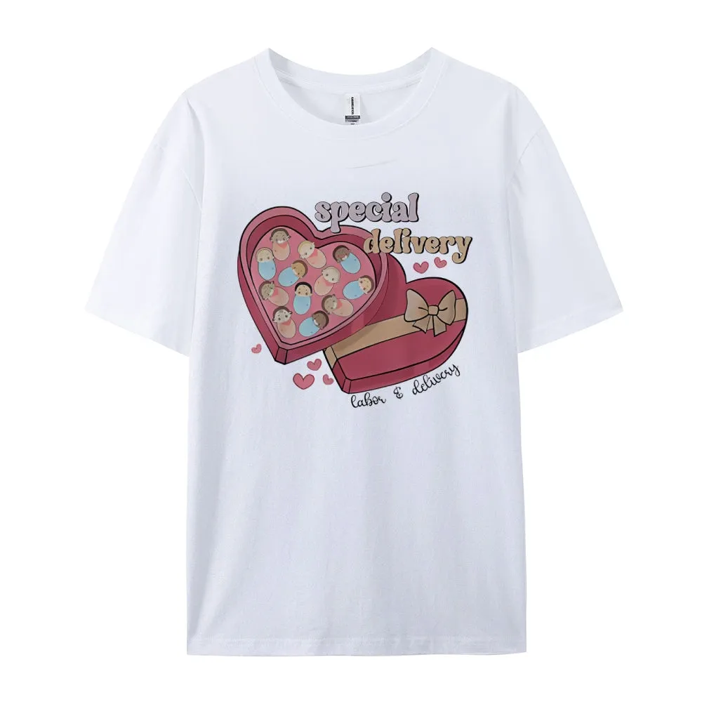 Women Happy Valentine's Day Gift Print Graphic T-shirt