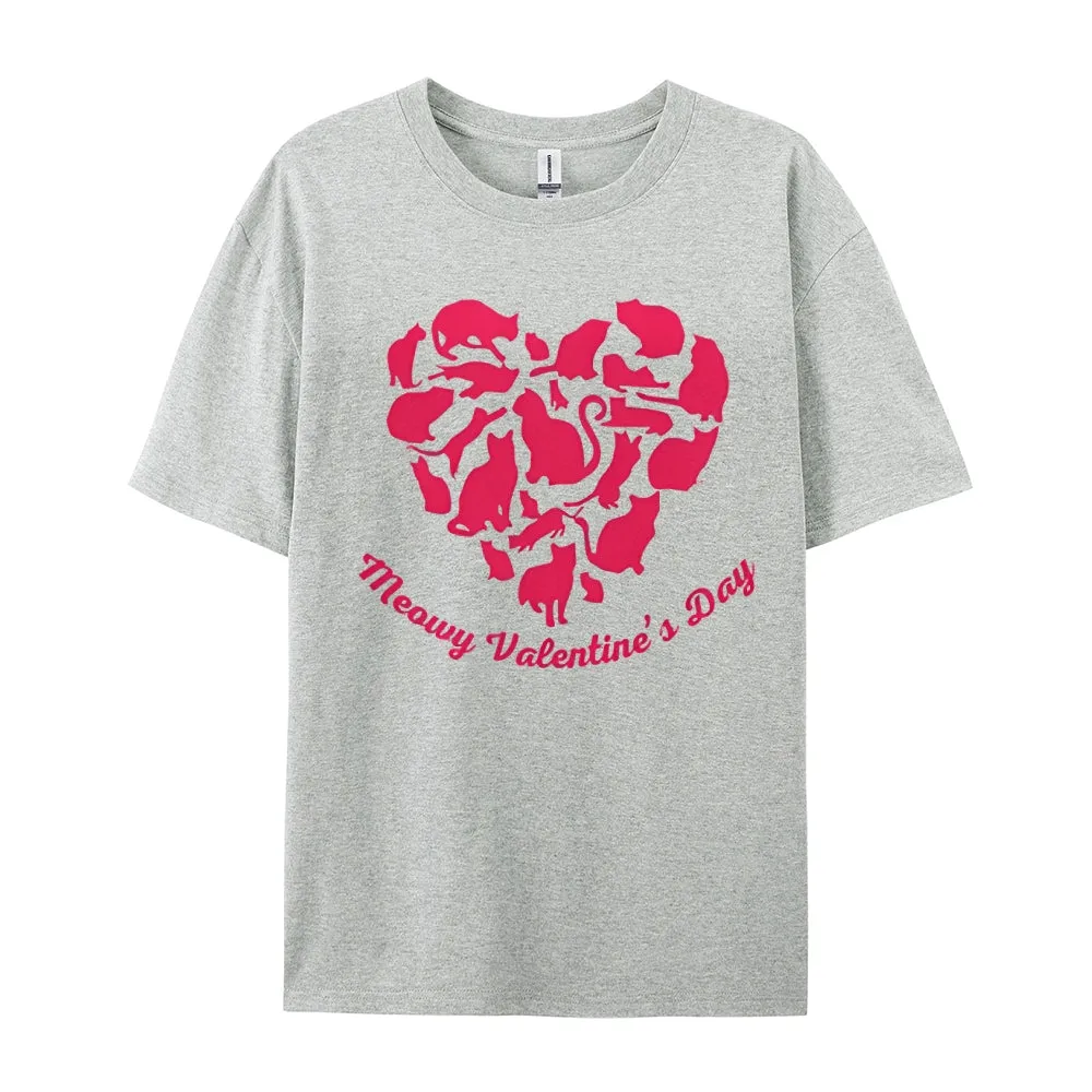 Women Meaning Valentine's Day Love Heart Print Graphic T-shirt