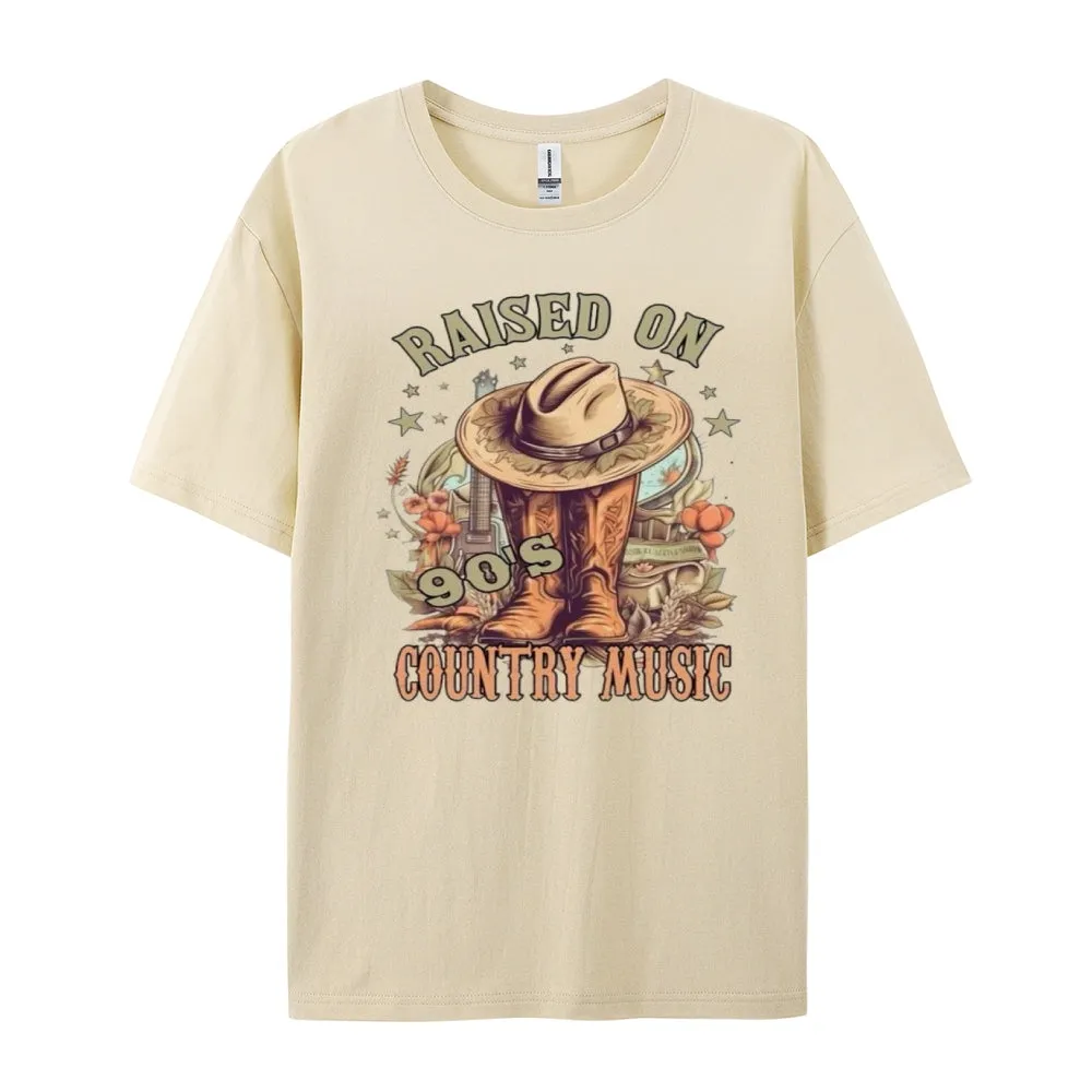 Women Raised On 90's Country Music Graphic T-shirt