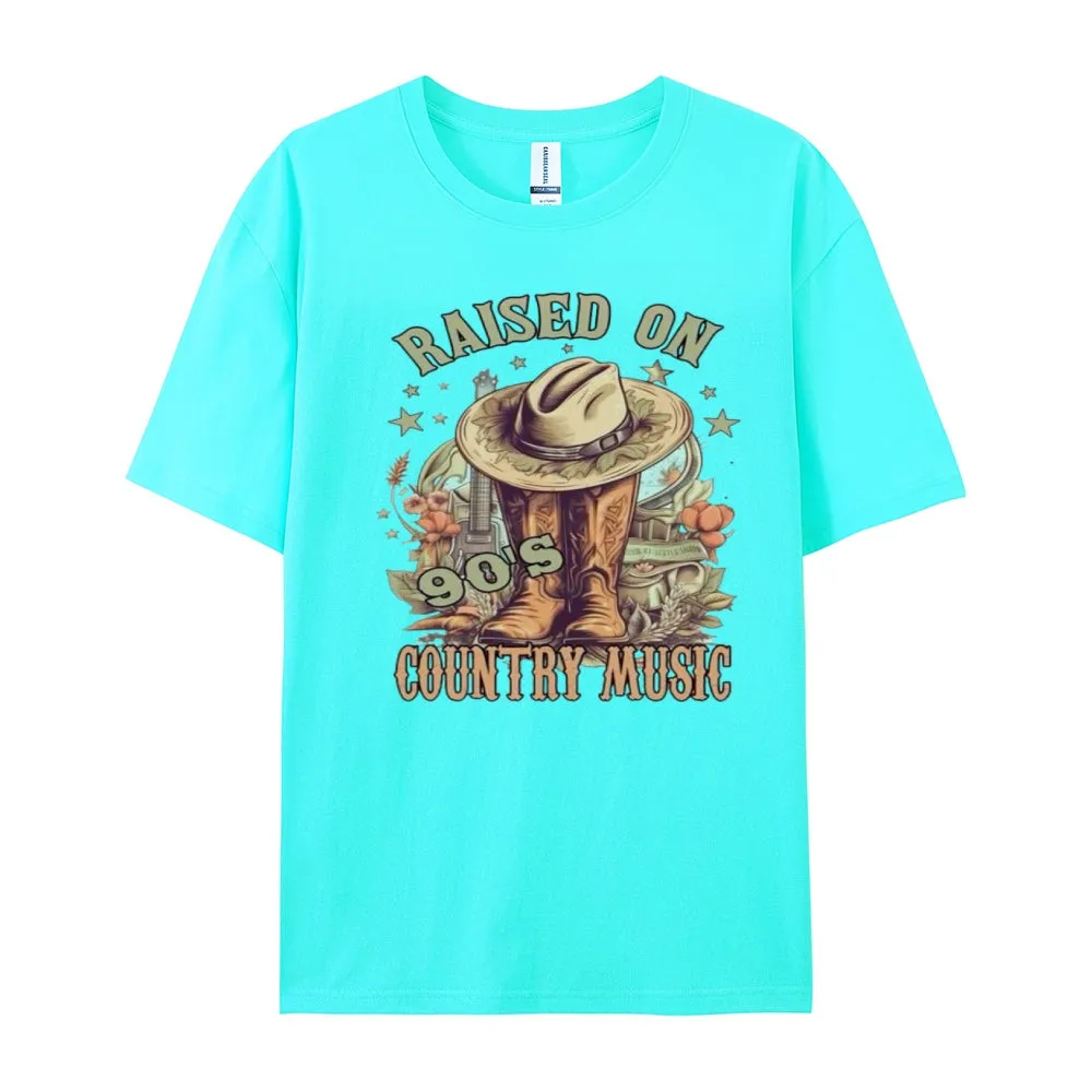 Women Raised On 90's Country Music Graphic T-shirt