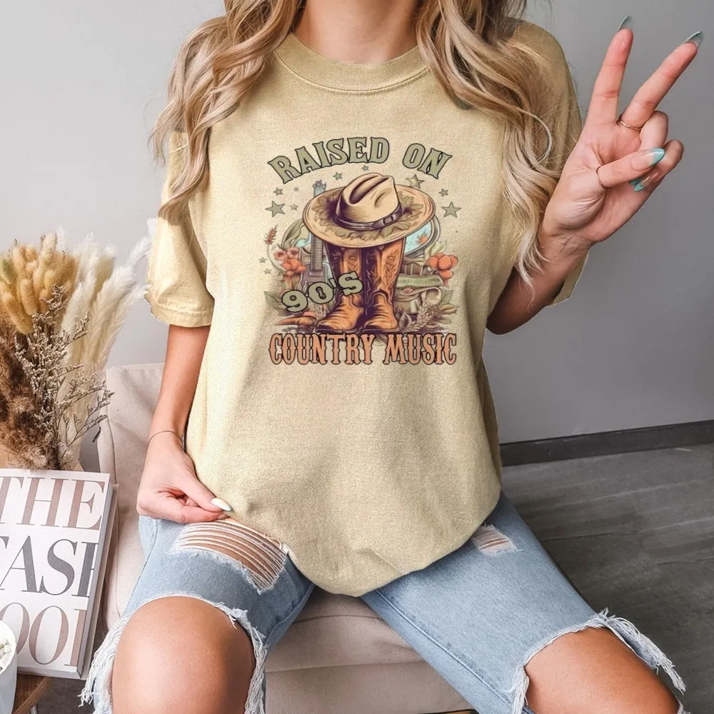 Women Raised On 90's Country Music Graphic T-shirt