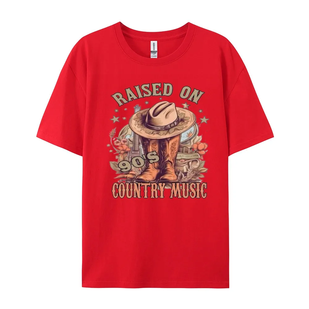 Women Raised On 90's Country Music Graphic T-shirt