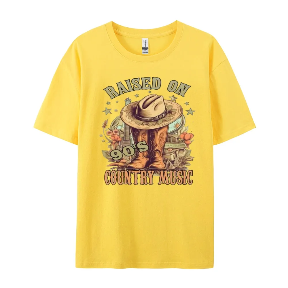 Women Raised On 90's Country Music Graphic T-shirt