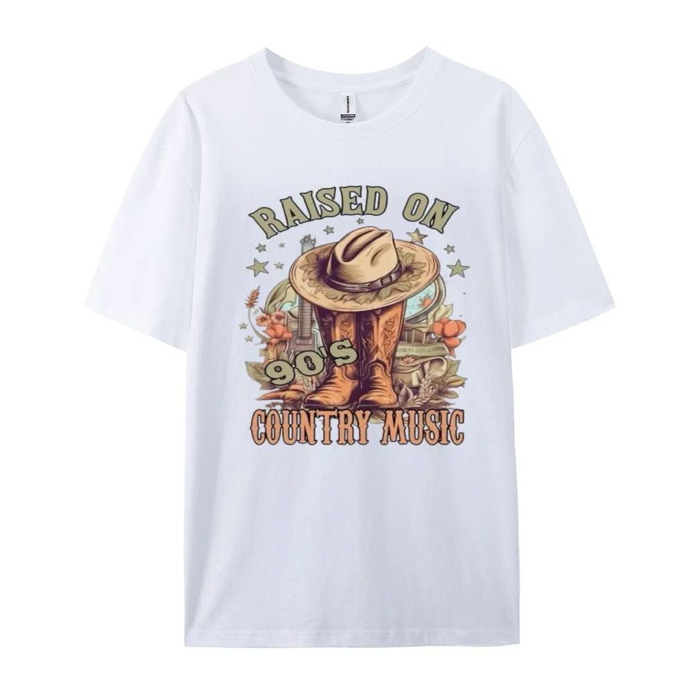 Women Raised On 90's Country Music Graphic T-shirt